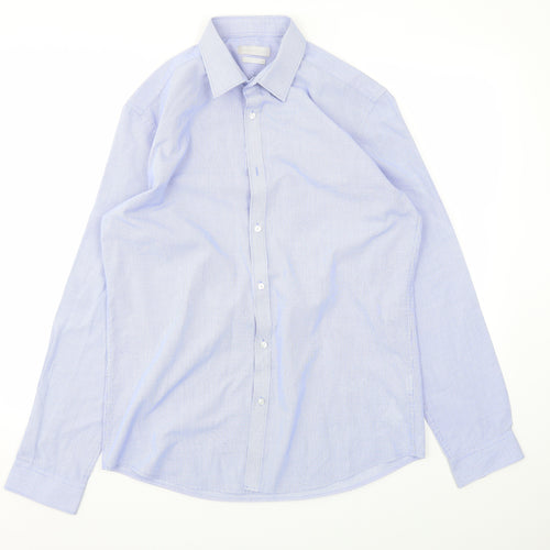 RED HEARING  Mens Blue    Dress Shirt Size 15.5