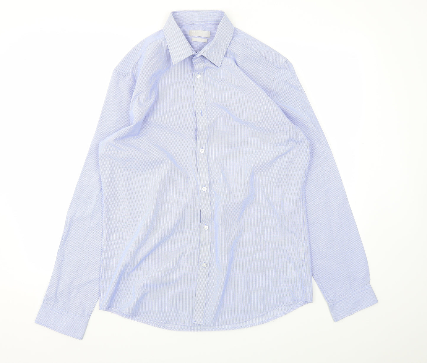 RED HEARING  Mens Blue    Dress Shirt Size 15.5