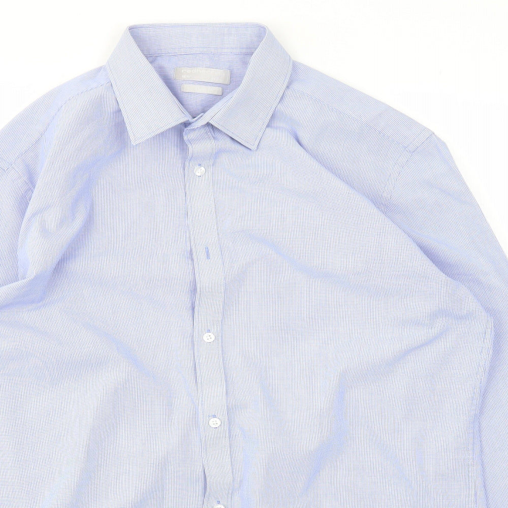 RED HEARING  Mens Blue    Dress Shirt Size 15.5