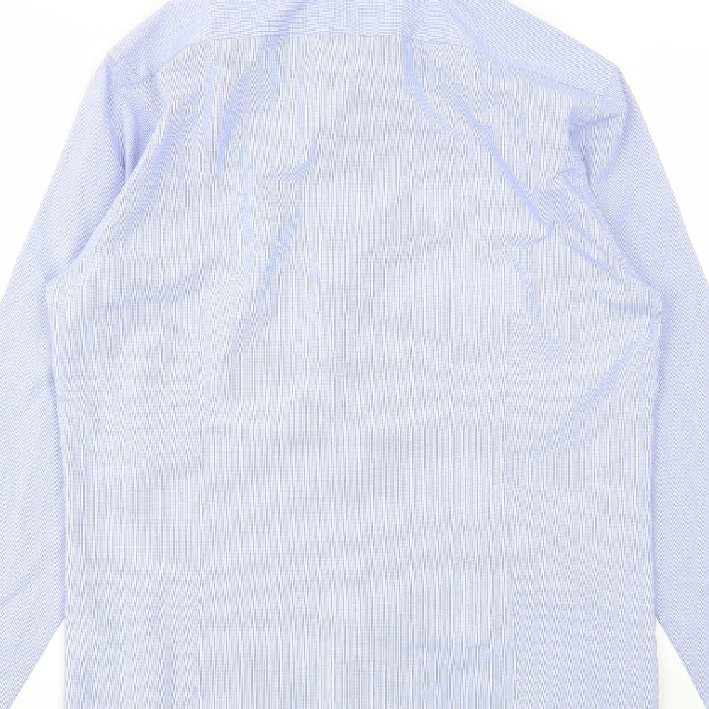 RED HEARING  Mens Blue    Dress Shirt Size 15.5