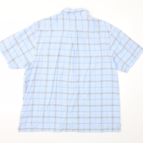 George Mens Blue Check   T-Shirt Size XL