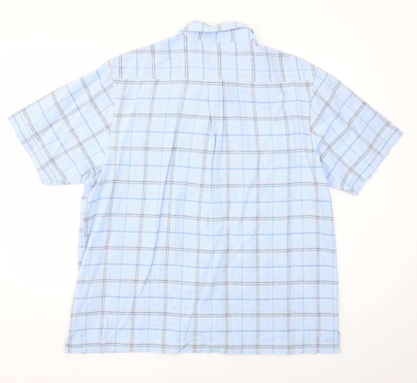 George Mens Blue Check   T-Shirt Size XL