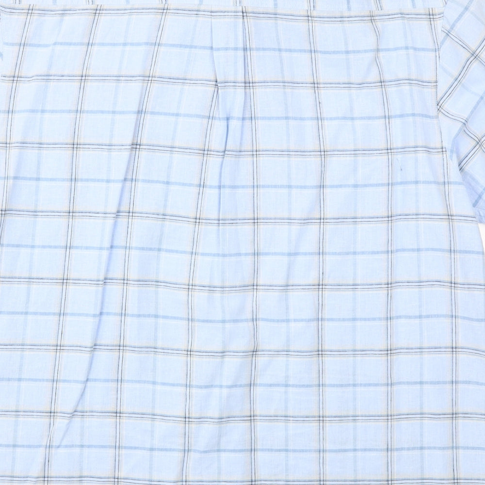 George Mens Blue Check   T-Shirt Size XL