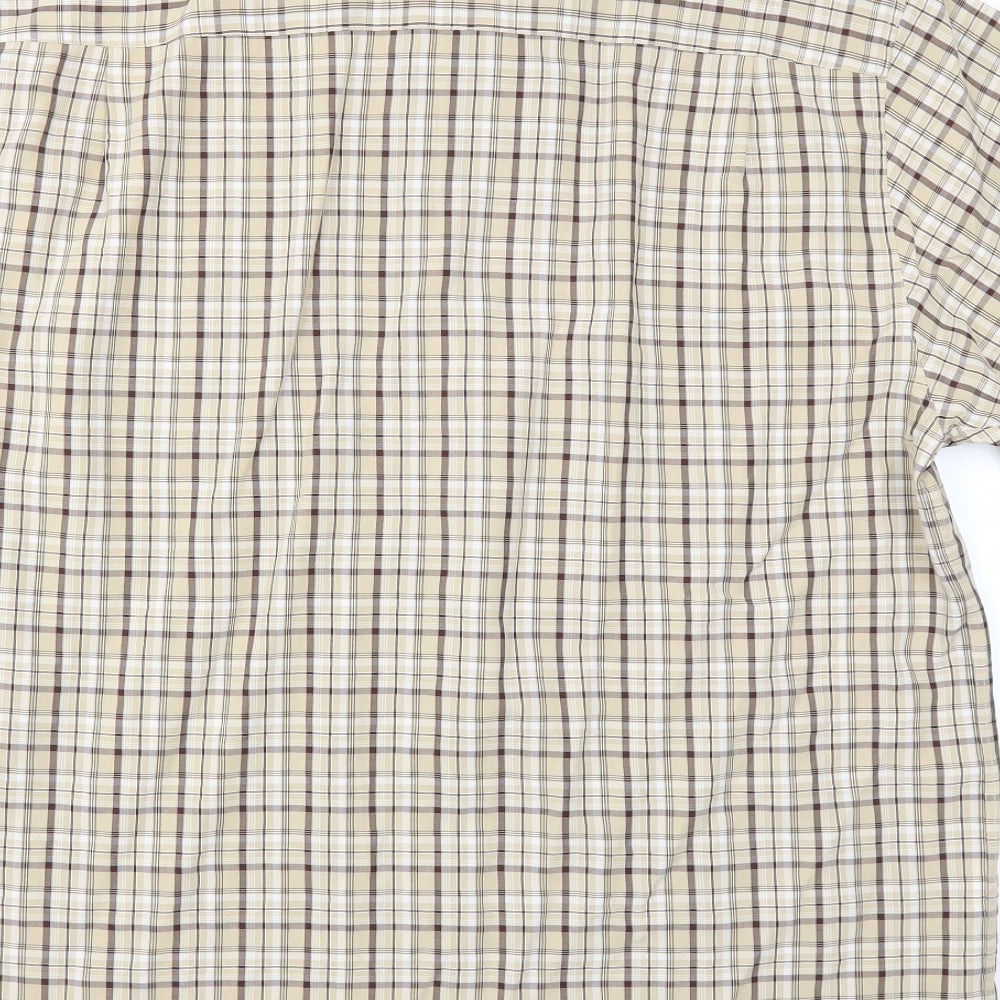 Easy Mens Brown Check   T-Shirt Size XL