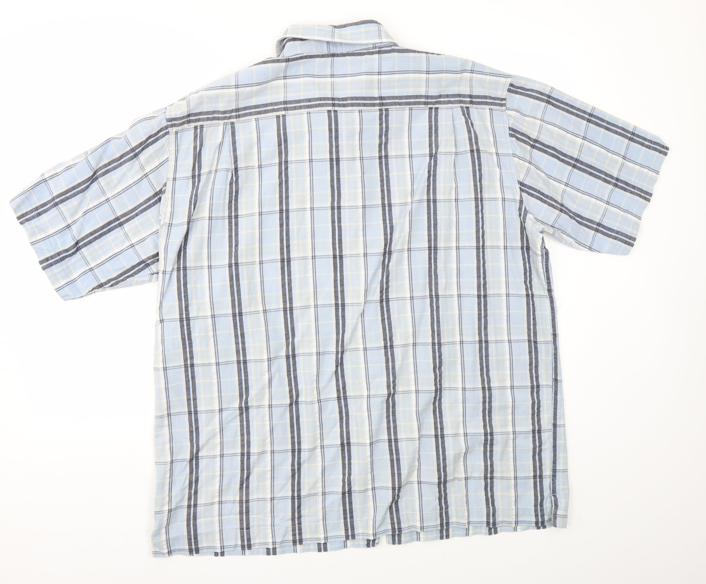 George Mens Blue Check   T-Shirt Size XL