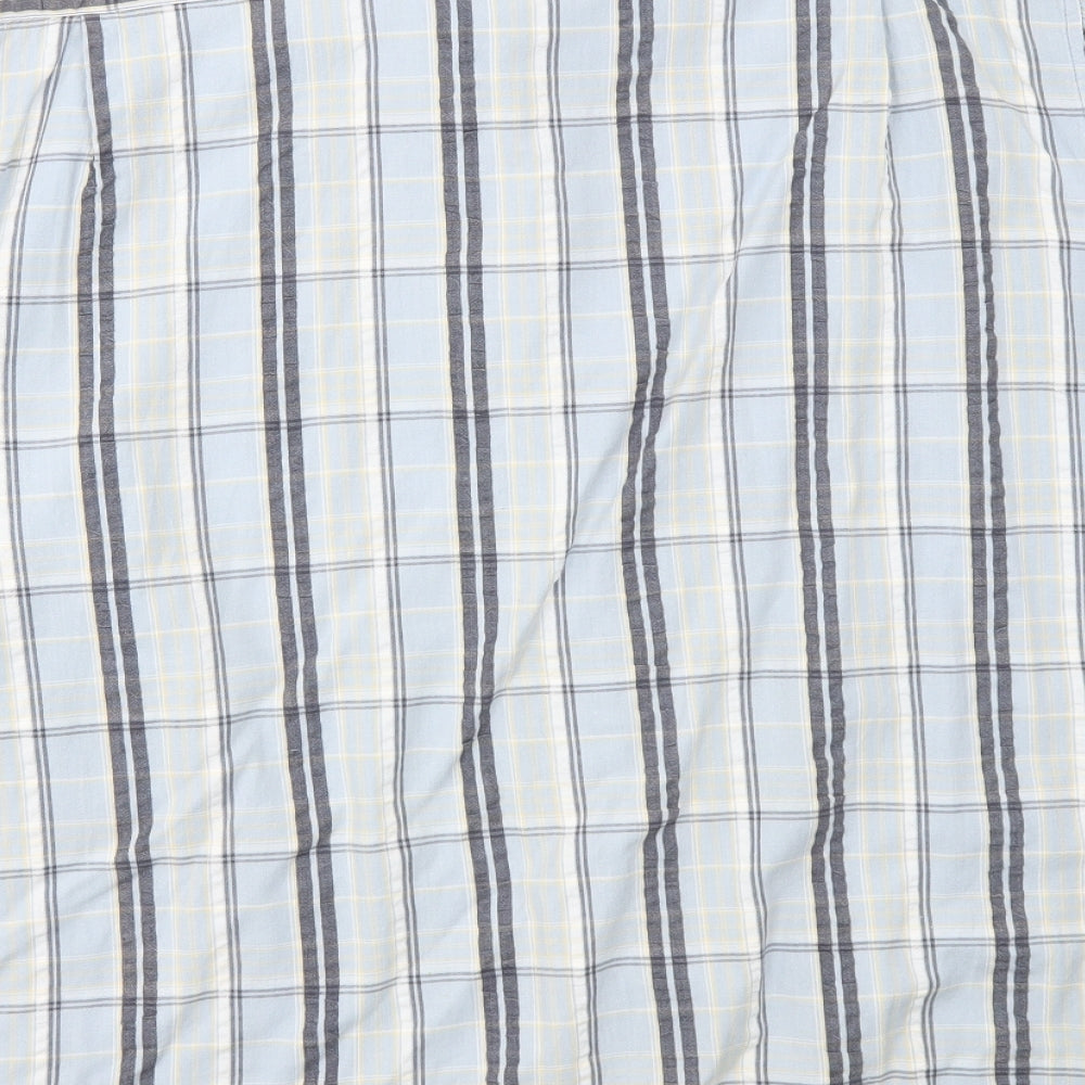 George Mens Blue Check   T-Shirt Size XL