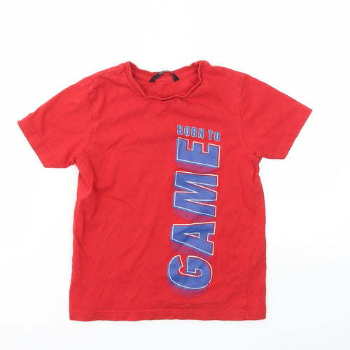 George Boys Red   Basic T-Shirt Size 5-6 Years