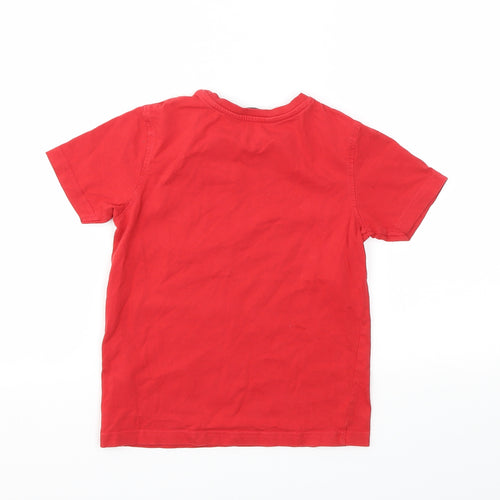 George Boys Red   Basic T-Shirt Size 5-6 Years