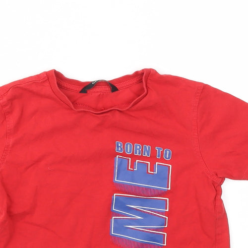 George Boys Red   Basic T-Shirt Size 5-6 Years