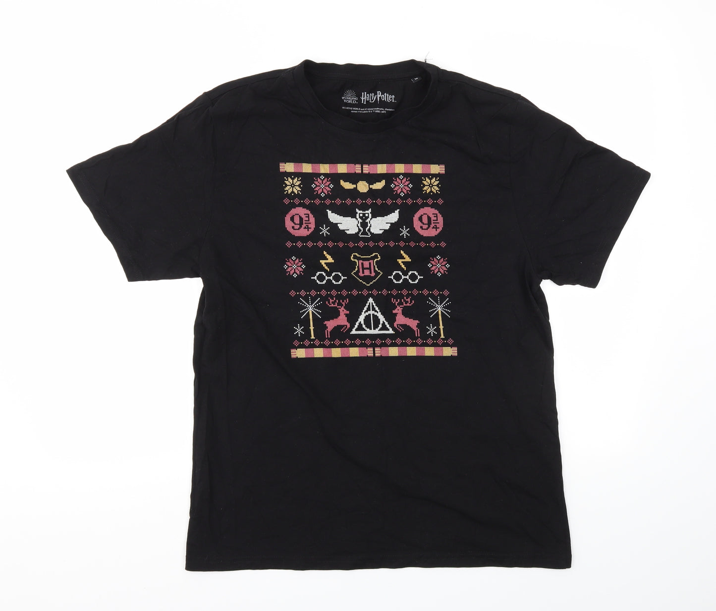 Harry Potter Mens Black    T-Shirt Size M