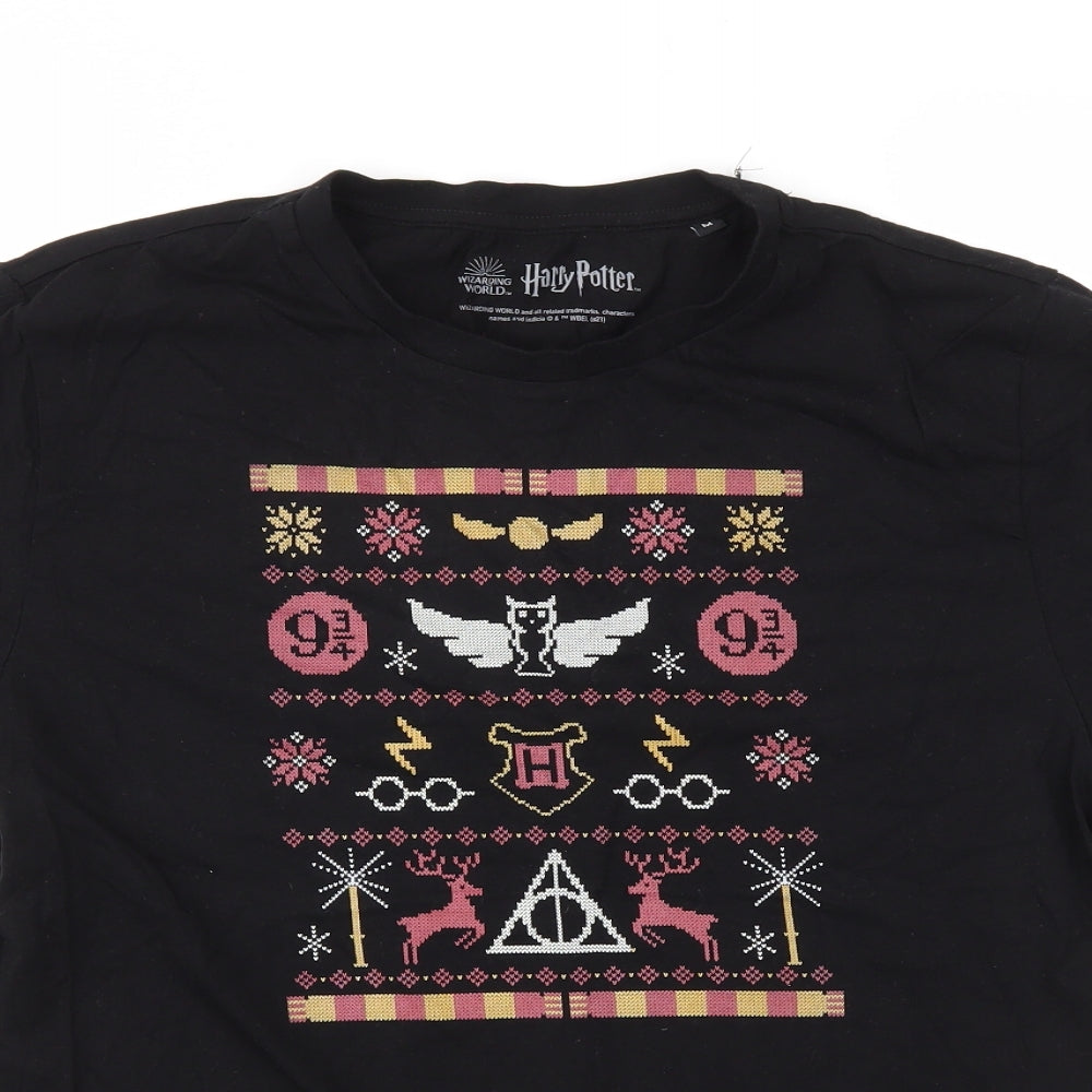 Harry Potter Mens Black    T-Shirt Size M