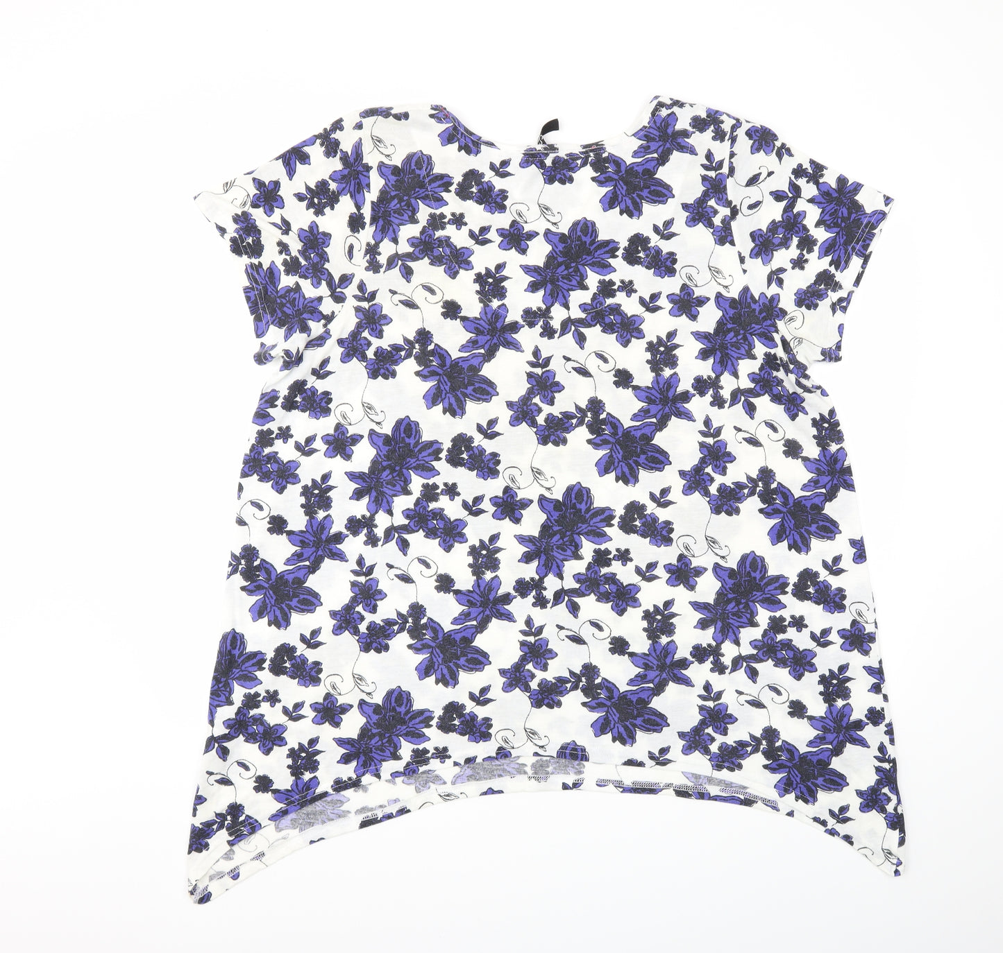 Yours Womens Purple Floral  Basic T-Shirt Size 22