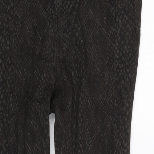 DPM  Womens Black Animal Print Denim Skinny Jeans Size 32 L29 in - Snake Print