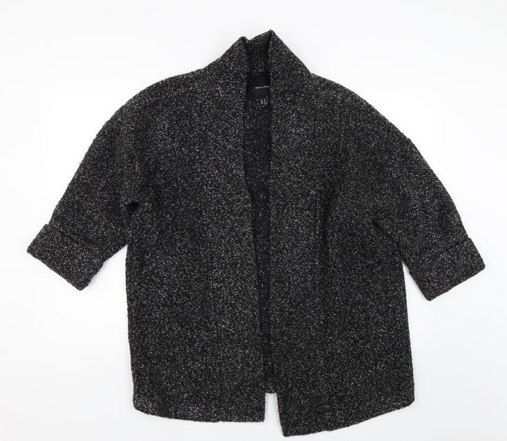 New Look Womens Black Overcoat Coat Size 10