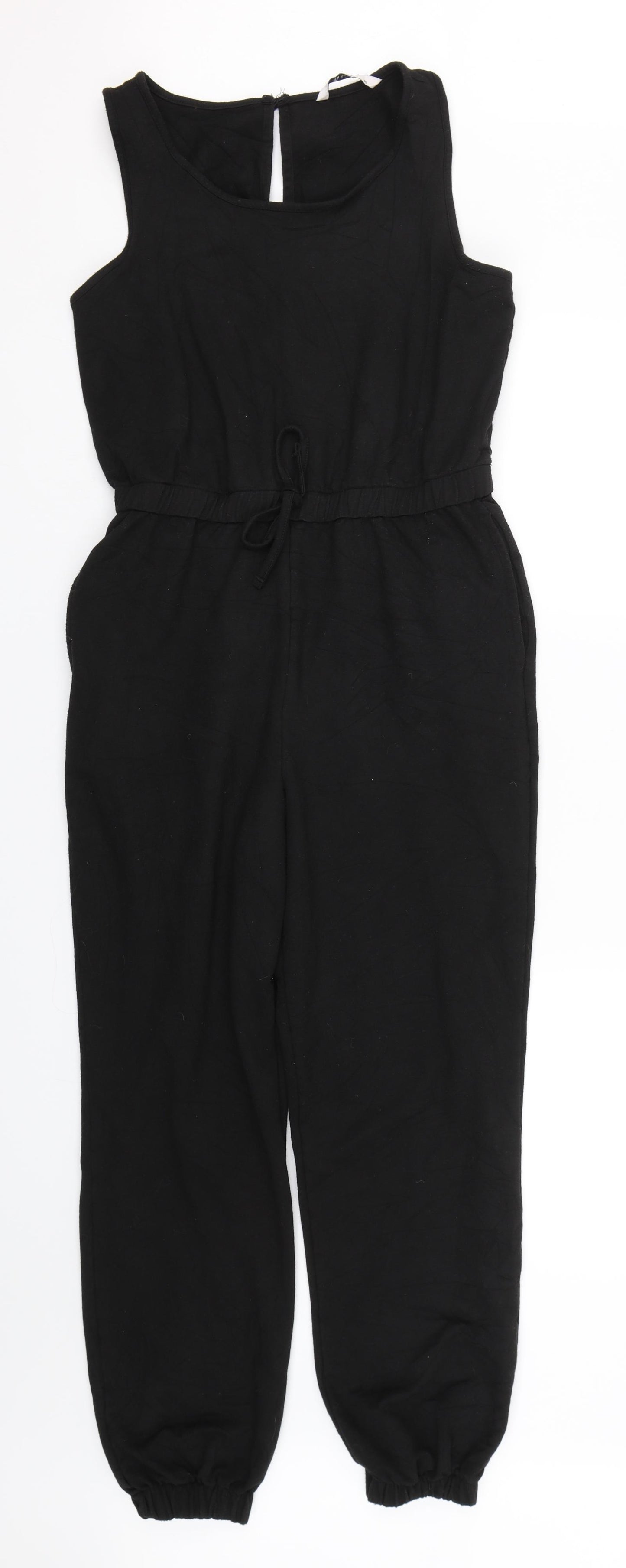 TU Womens Black   Jumpsuit One-Piece Size 10 L24 in
