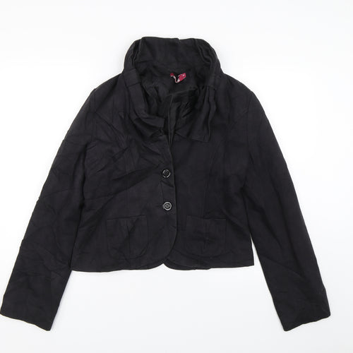 Ruby Patootie Womens Black   Overcoat Coat Size M