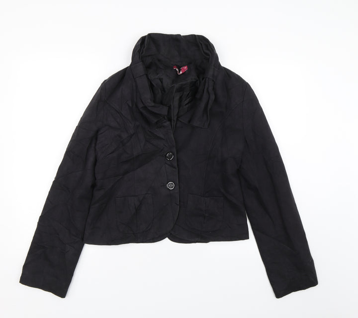 Ruby Patootie Womens Black Overcoat Coat Size M