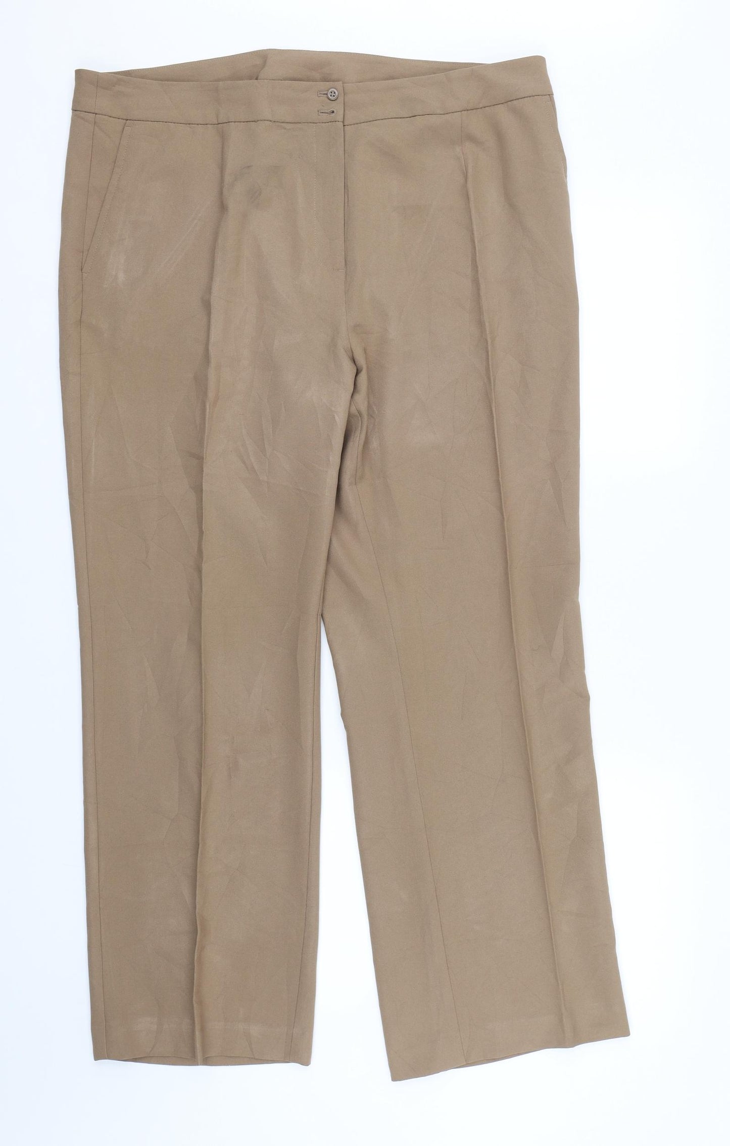 Isle Womens Brown   Trousers  Size 18 L29.5 in