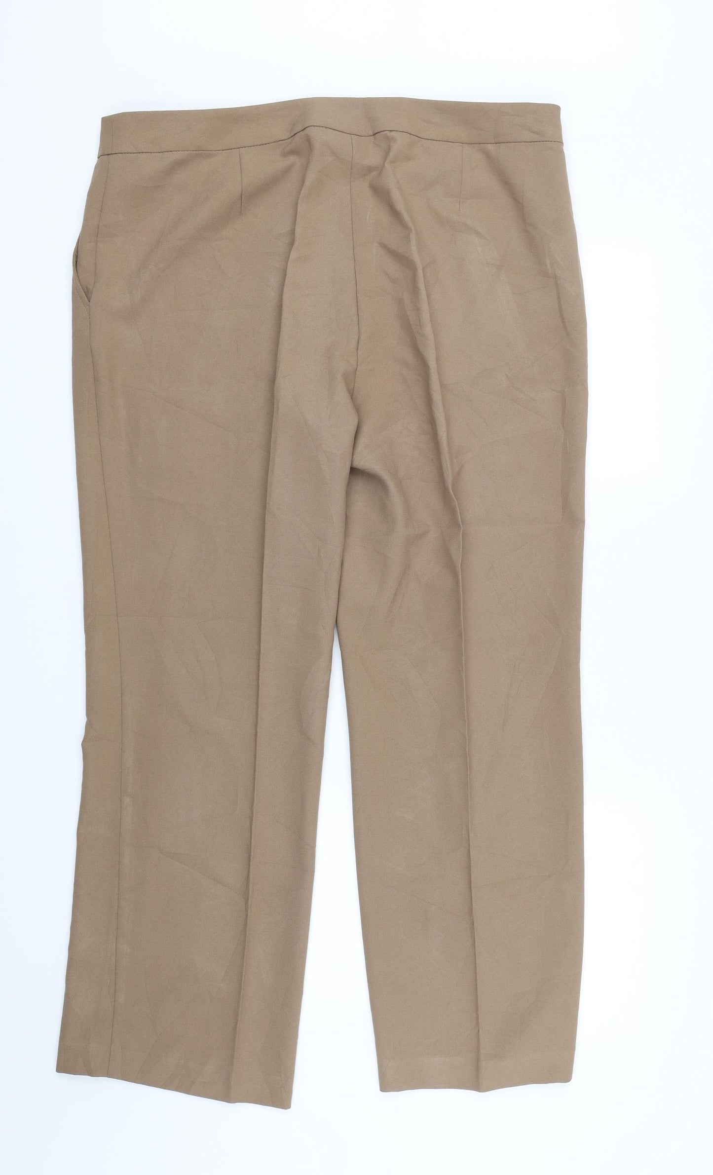 Isle Womens Brown   Trousers  Size 18 L29.5 in