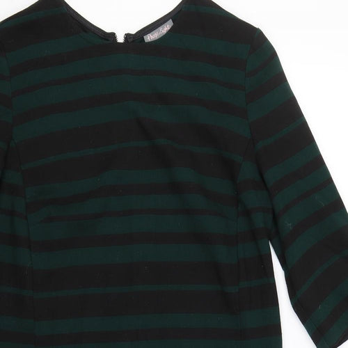 Phase Eight  Womens Green Striped  T-Shirt Dress  Size 10