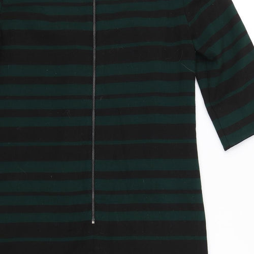 Phase Eight  Womens Green Striped  T-Shirt Dress  Size 10