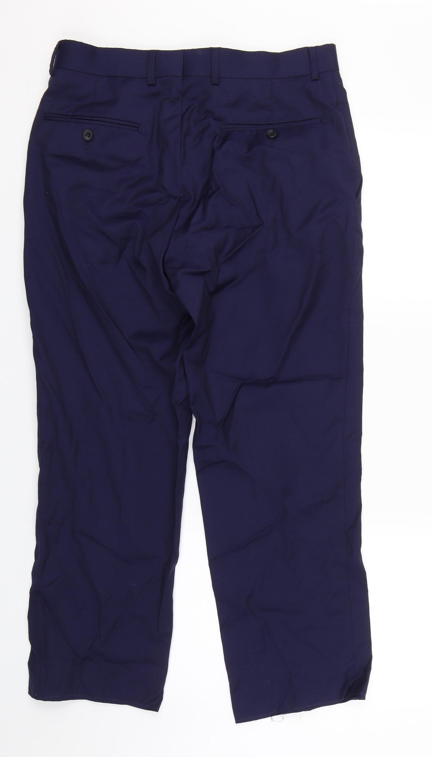 Paul Costelloe Mens Blue   Dress Pants Trousers Size 32 L25 in