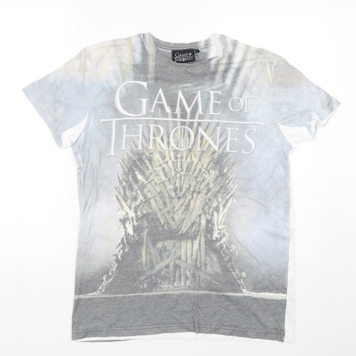 Cedar Wood State Mens White    T-Shirt Size S  - Game Of Thrones