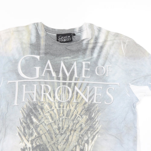 Cedar Wood State Mens White    T-Shirt Size S  - Game Of Thrones