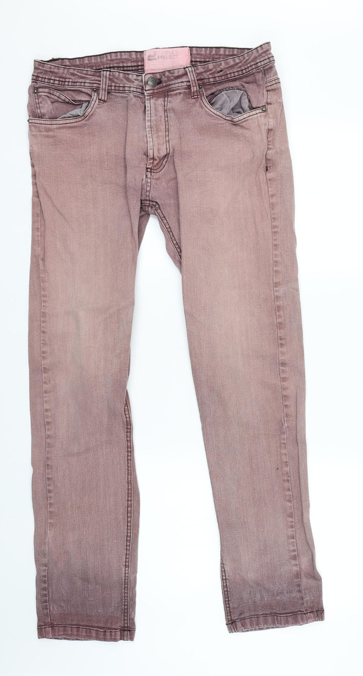 D-Struct Womens Pink  Denim Straight Jeans Size 30 L28.5 in
