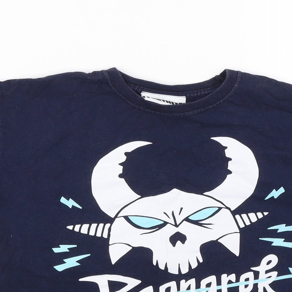 Fortnite Boys Blue   Basic T-Shirt Size 8-9 Years  - Fortnite