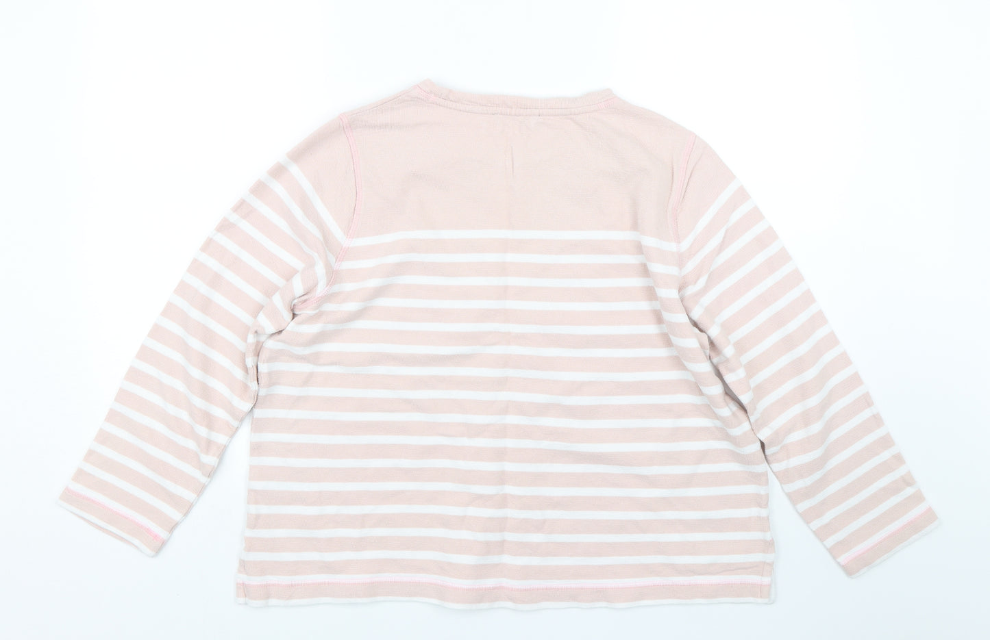M&S Womens Pink Striped  Pullover Jumper Size 16