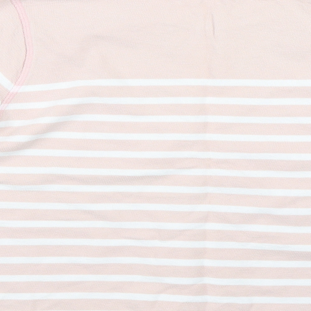 M&S Womens Pink Striped  Pullover Jumper Size 16
