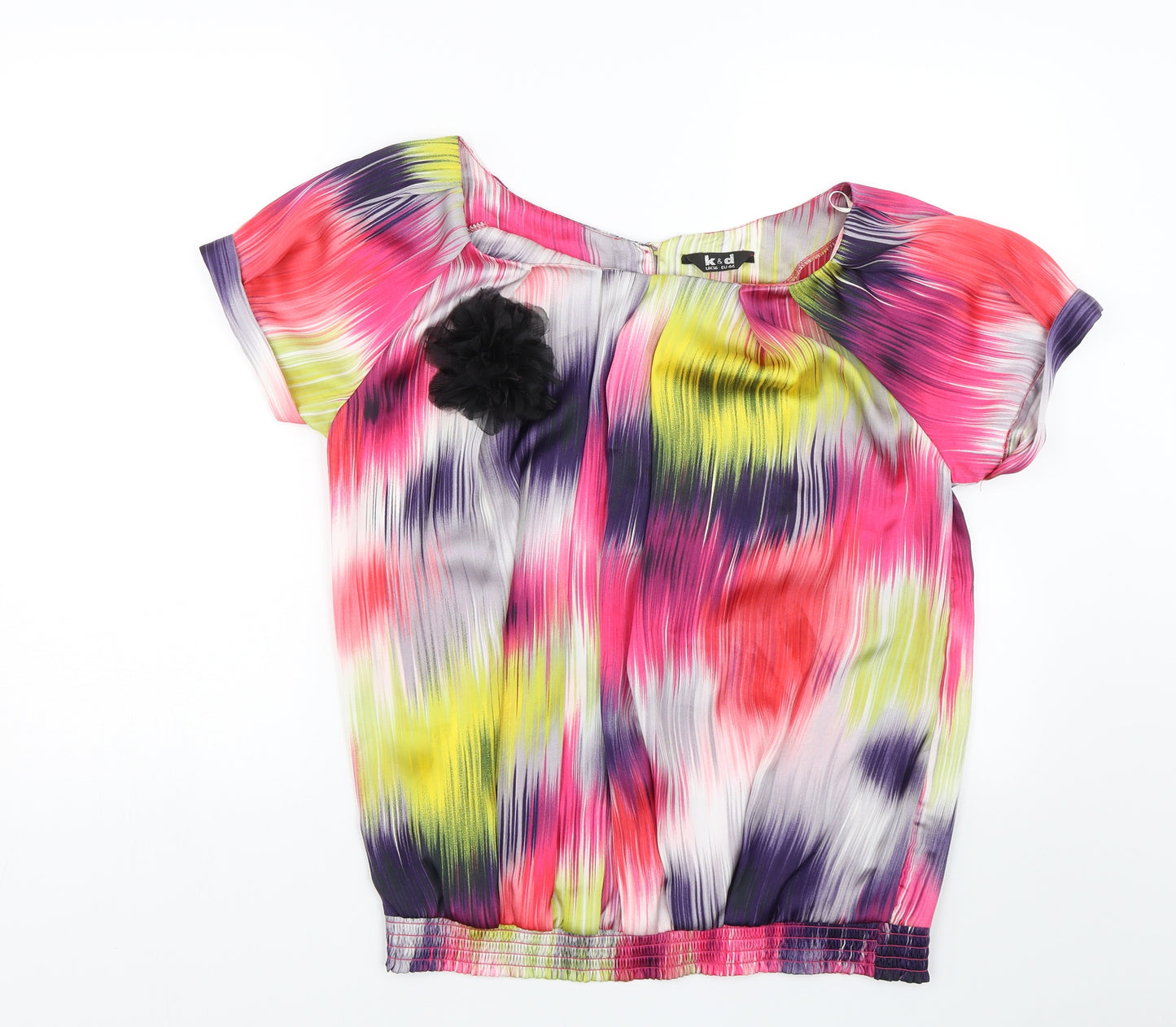 K&D Womens Multicoloured   Basic Blouse Size 16