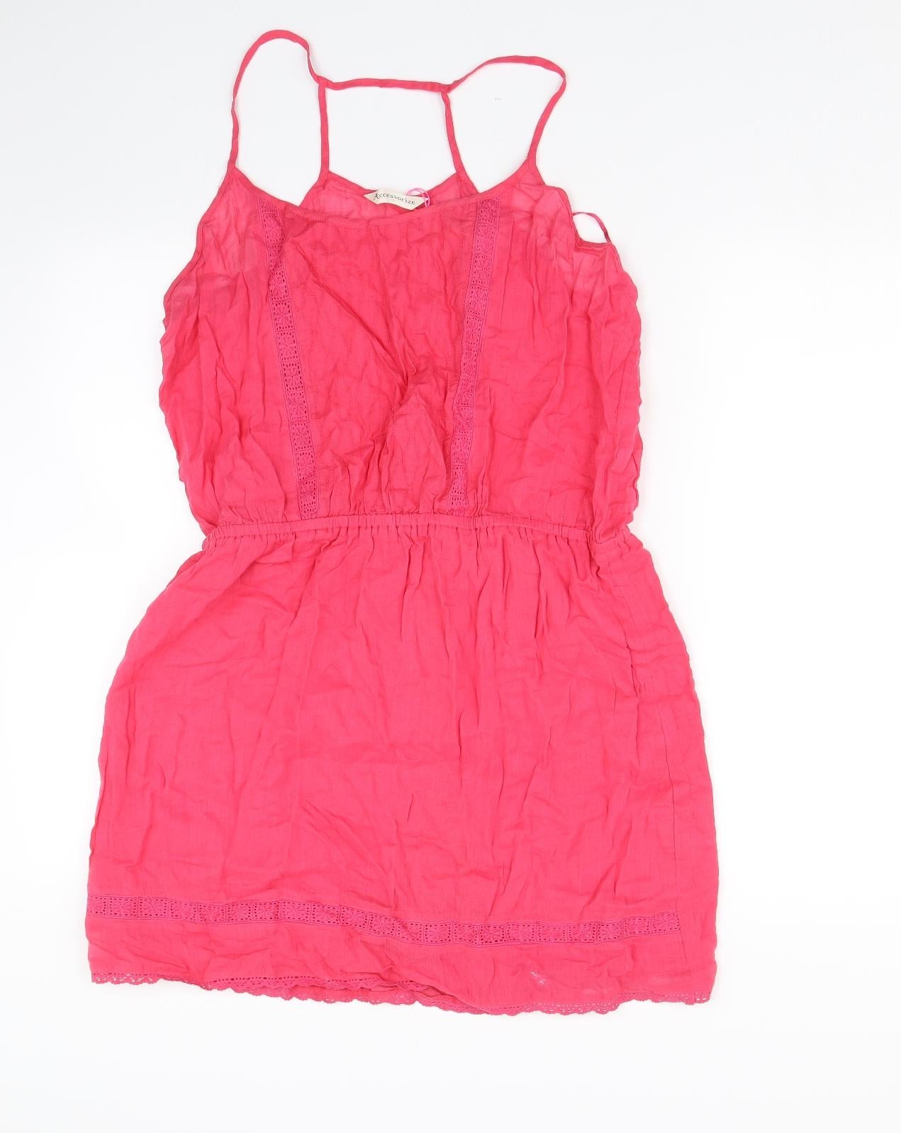 Accessorize Womens Pink   Tank Dress  Size L  - Summer