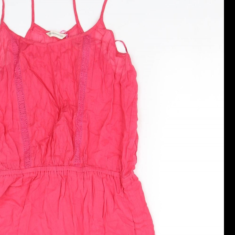 Accessorize Womens Pink   Tank Dress  Size L  - Summer