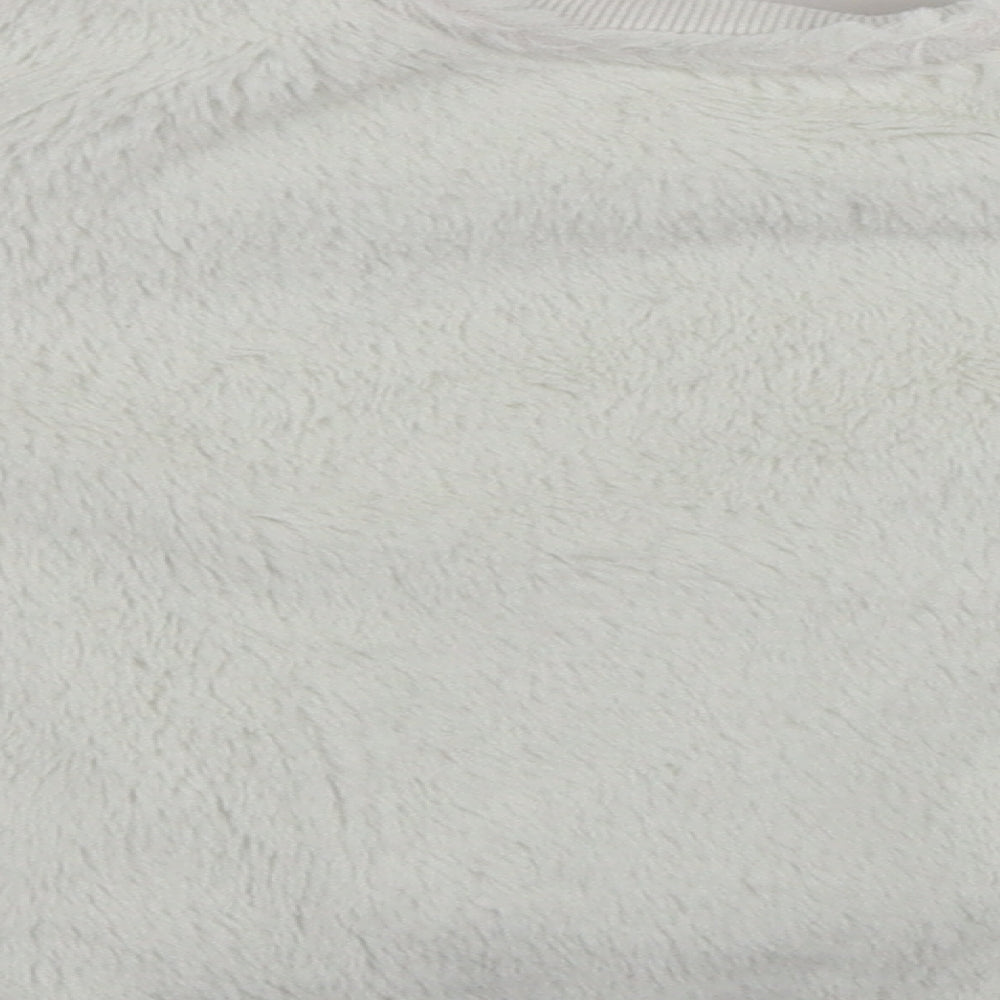 Nutmeg  Girls White   Pullover Jumper Size 4-5 Years