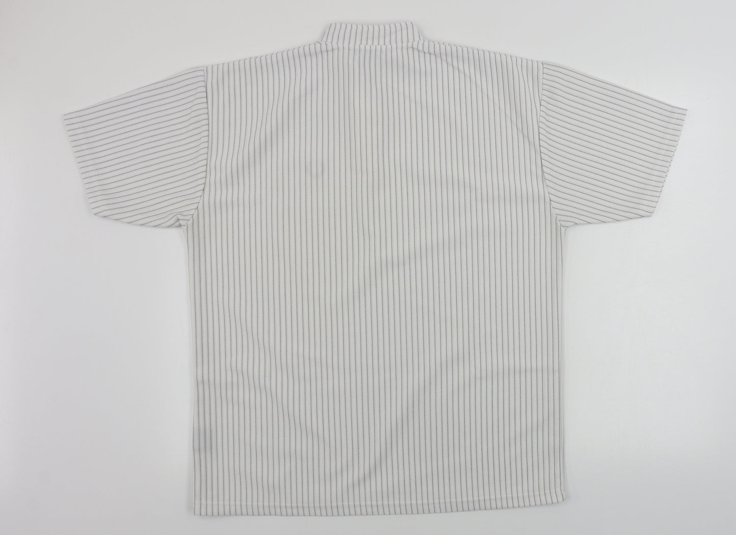 Ginaarti  Womens White Striped  Basic T-Shirt Size M