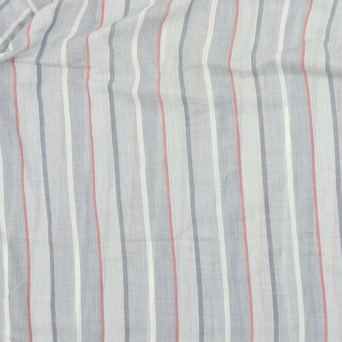 Finesse  Mens Grey Striped   Button-Up Size 16