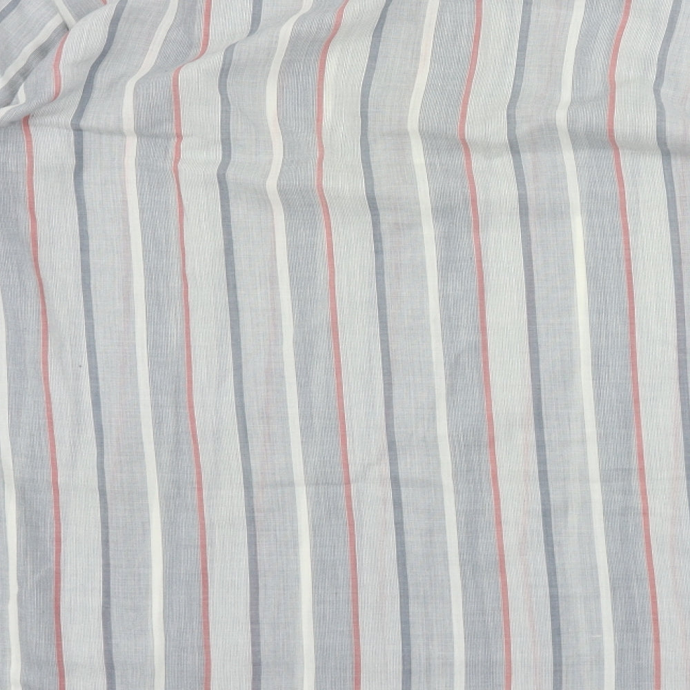 Finesse  Mens Grey Striped   Button-Up Size 16