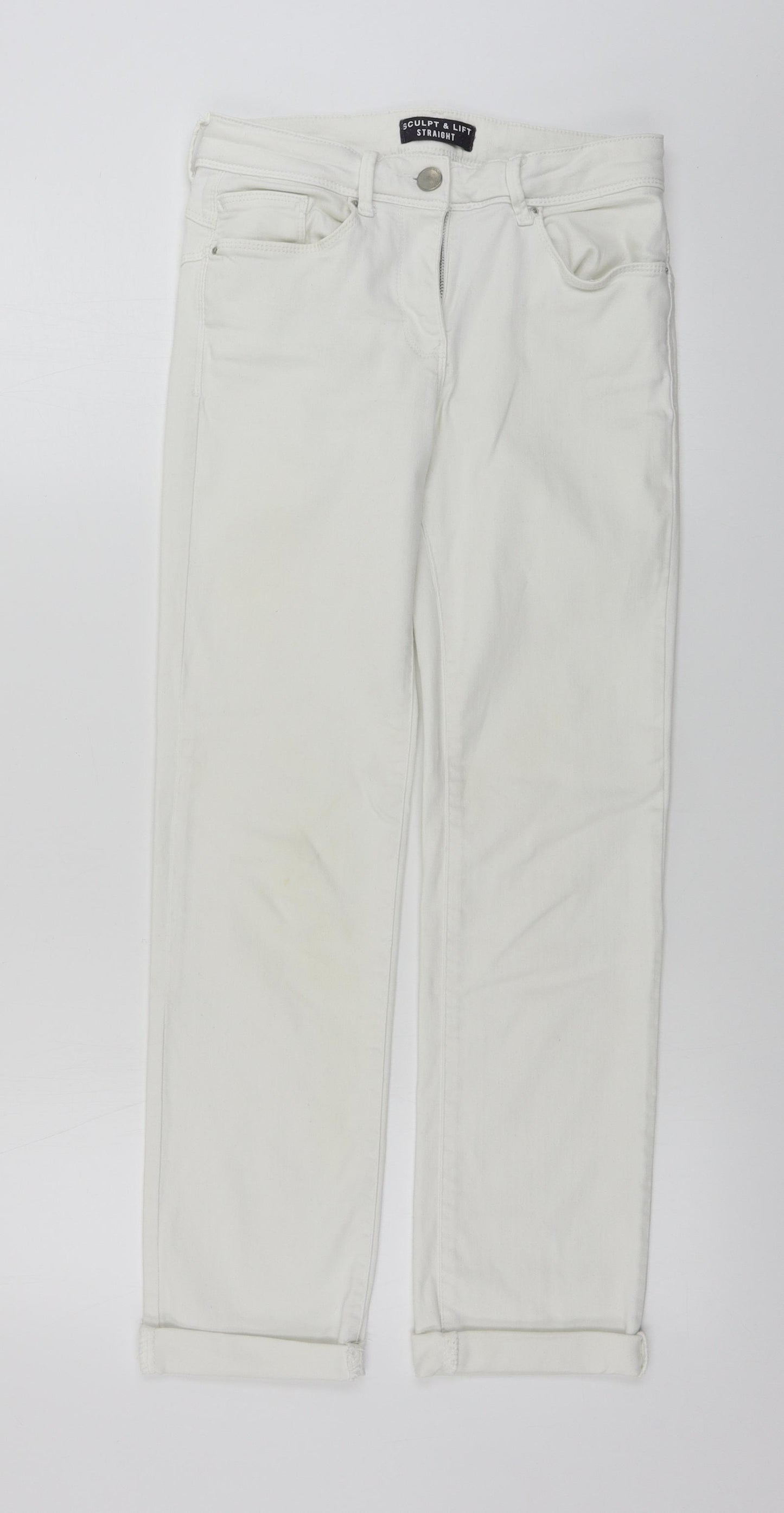 Marks and Spencer  Womens White   Skinny Jeans Size 8 L26 in