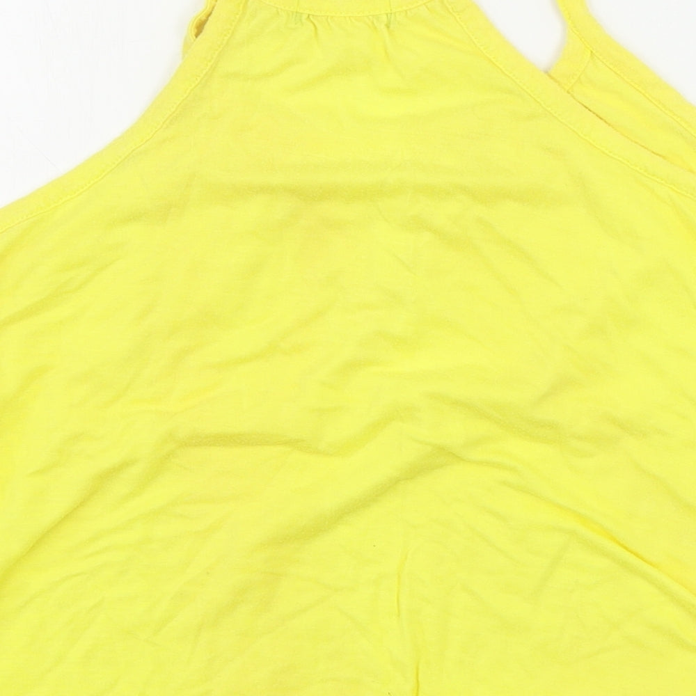 Topshop  Womens Yellow   Basic Tank Size 14