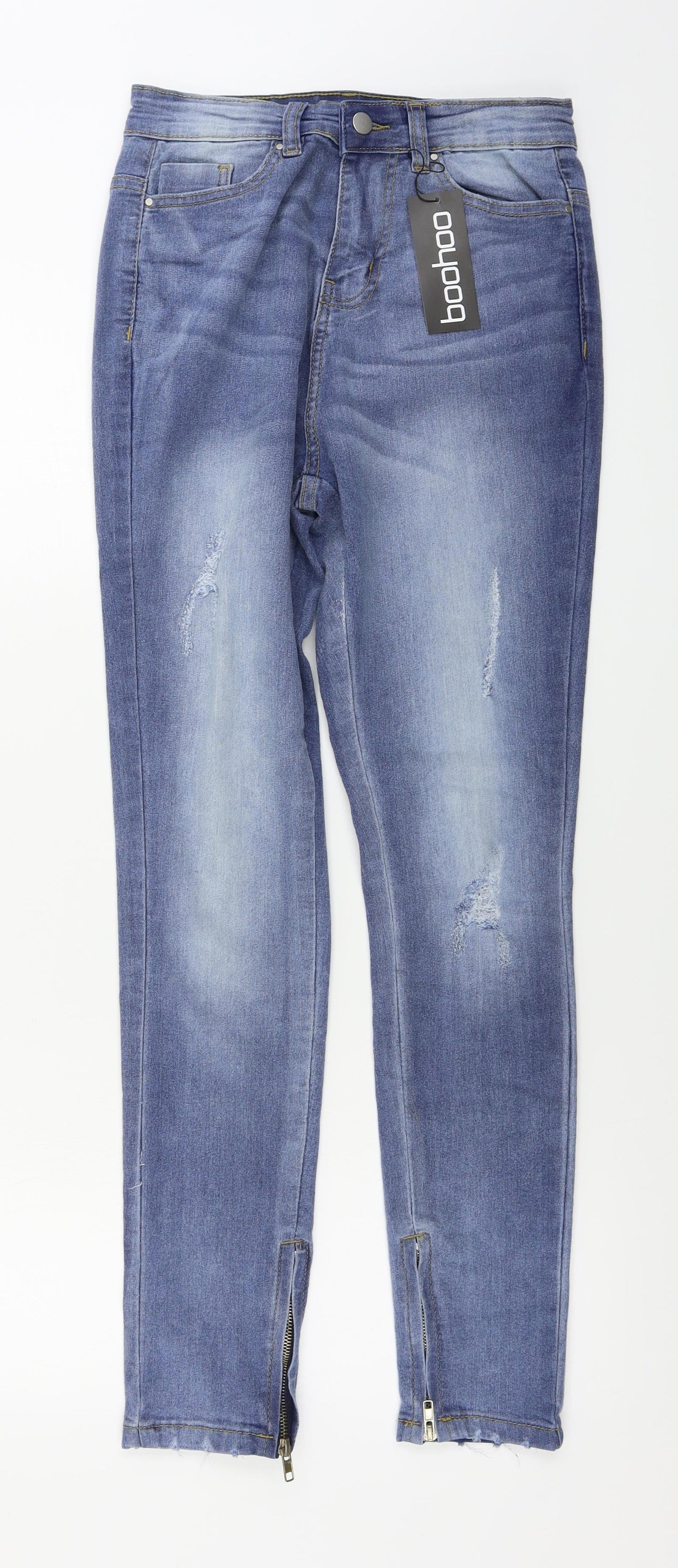 Boohoo  Womens Blue   Straight Jeans Size 6 L26 in