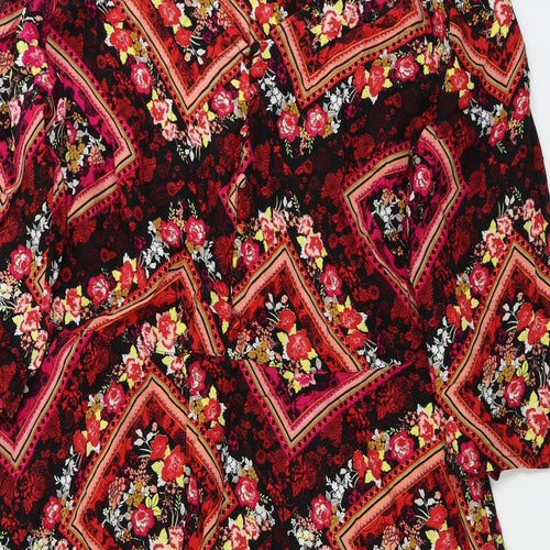 TU Womens Black Floral  A-Line  Size 18