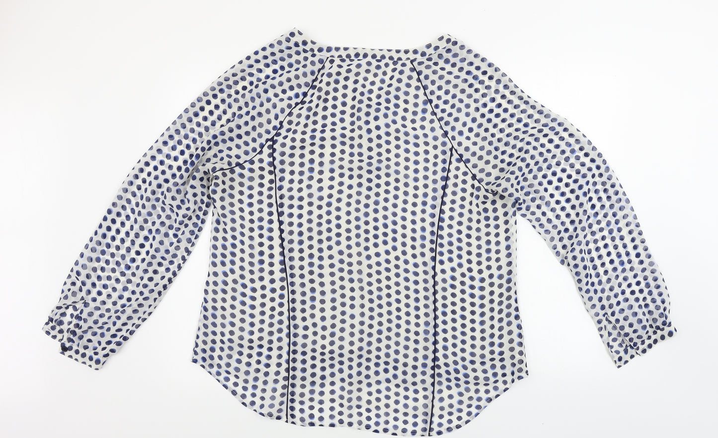 Kaleidoscope  Womens Blue Polka Dot  Basic Blouse Size 18