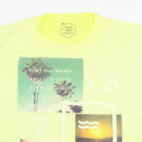 NEXT  Mens Yellow    T-Shirt Size 2XL