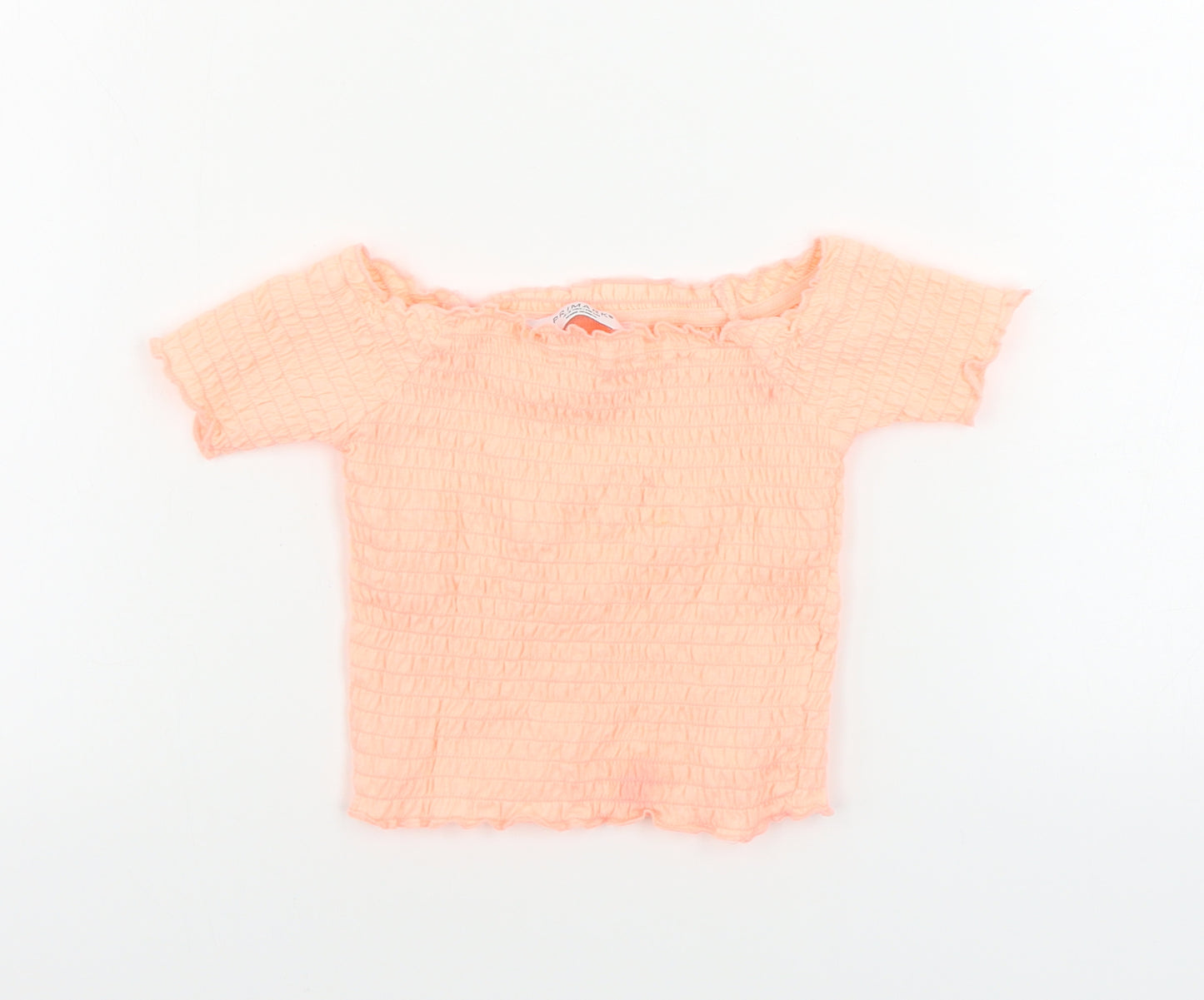Primark  Girls Orange   Basic T-Shirt Size 4-5 Years