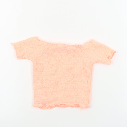 Primark  Girls Orange   Basic T-Shirt Size 4-5 Years