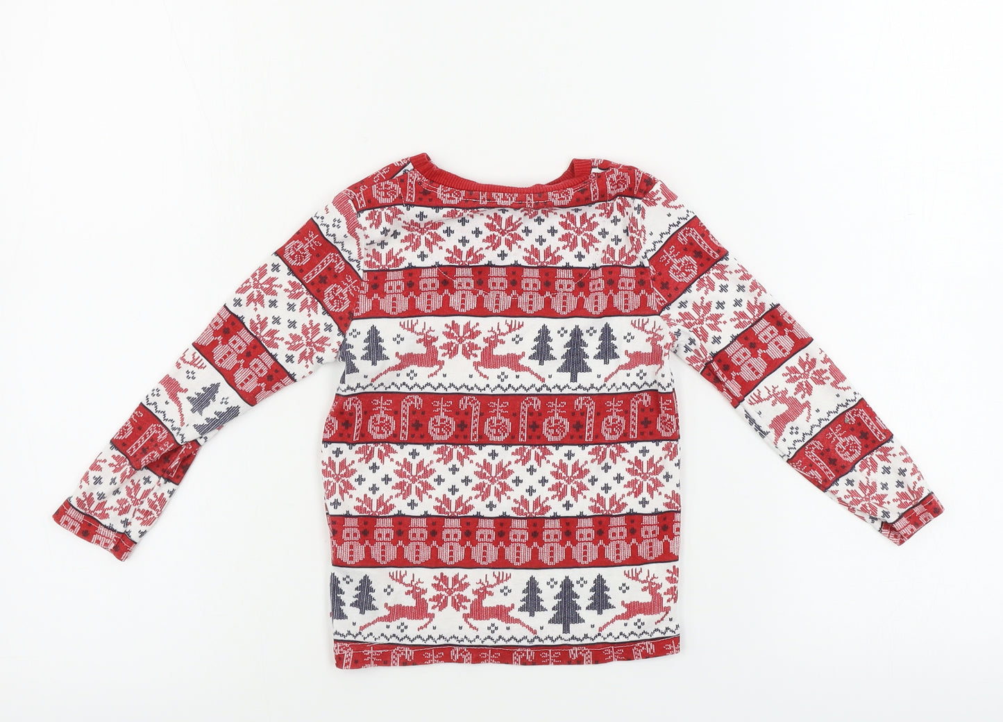 Primark  Boys Red Geometric  Basic T-Shirt Size 3-4 Years