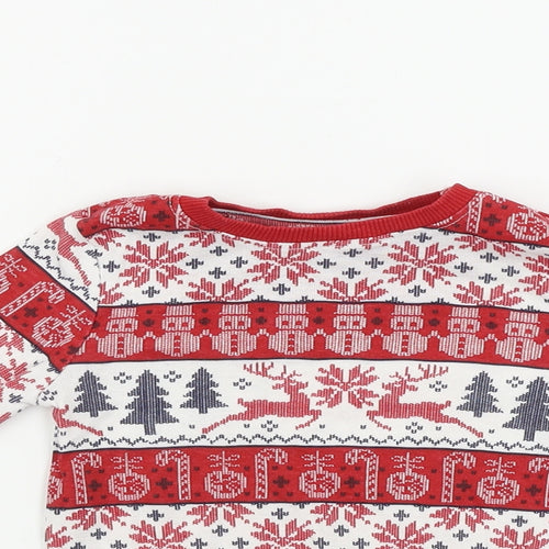 Primark  Boys Red Geometric  Basic T-Shirt Size 3-4 Years