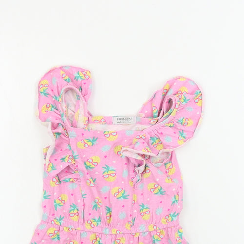 Primark  Girls Pink Floral  Jumpsuit One-Piece Size 4-5 Years